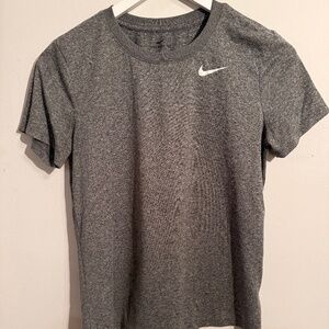 NIKE DRI-FIT WOMEN'S T-SHIRT Charcoal Grey Lightweight Size M